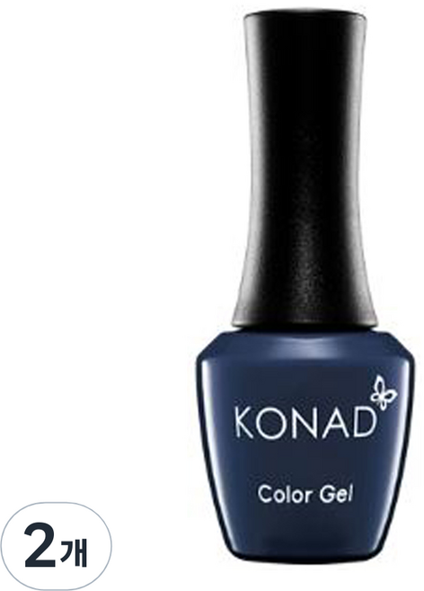 코나드 컬러 젤 폴리쉬, CG080 새틴네이비, 10ml, 2개