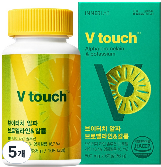 INNERLAB V-Touch Alpha 鳳梨蛋白酶 & 鉀 36g, 5個, 60錠