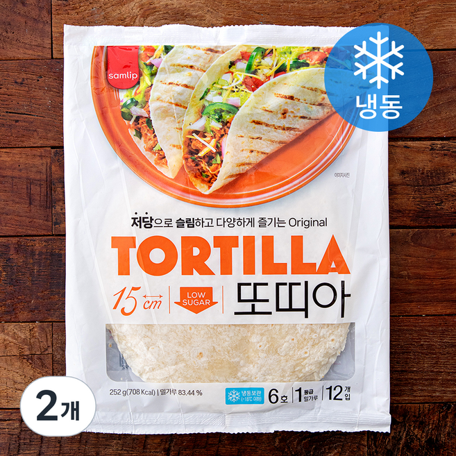 삼립 또띠아 6호 (냉동), 21g, 2개, 12개입