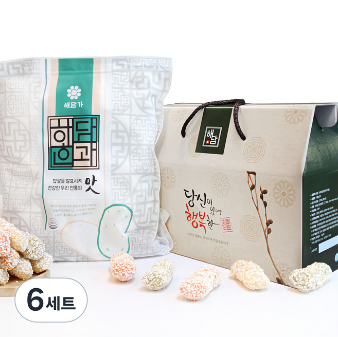 해담한과 해담유과 선물세트, 500g, 6세트