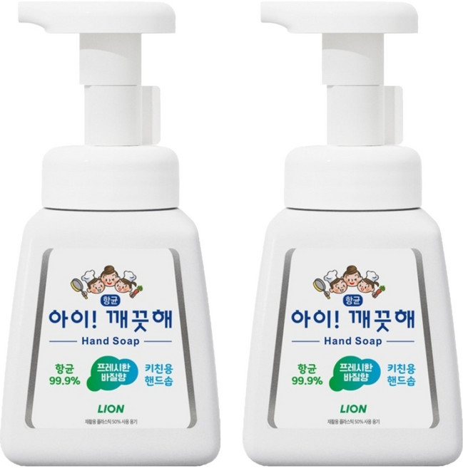 아이깨끗해 키친용 핸드솝 프레시한 바질향, 2개