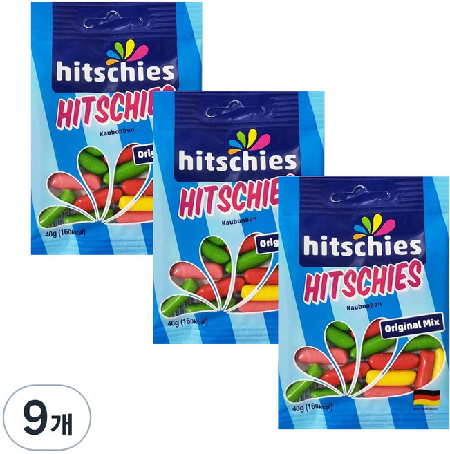 HITSCHLER 希趣樂 脆皮水果軟糖 經典綜合, 40g, 9包