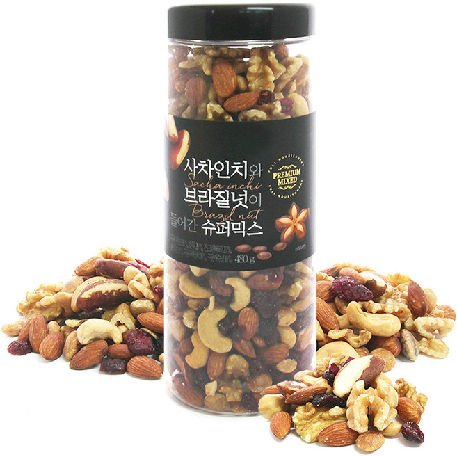 넛츠앤베리스 사차인치와 브라질넛이 들어간 슈퍼믹스, 480g, 1개