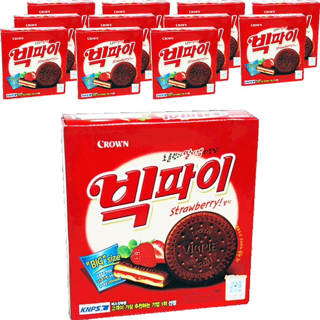 크라운 빅파이 딸기, 324g, 12개