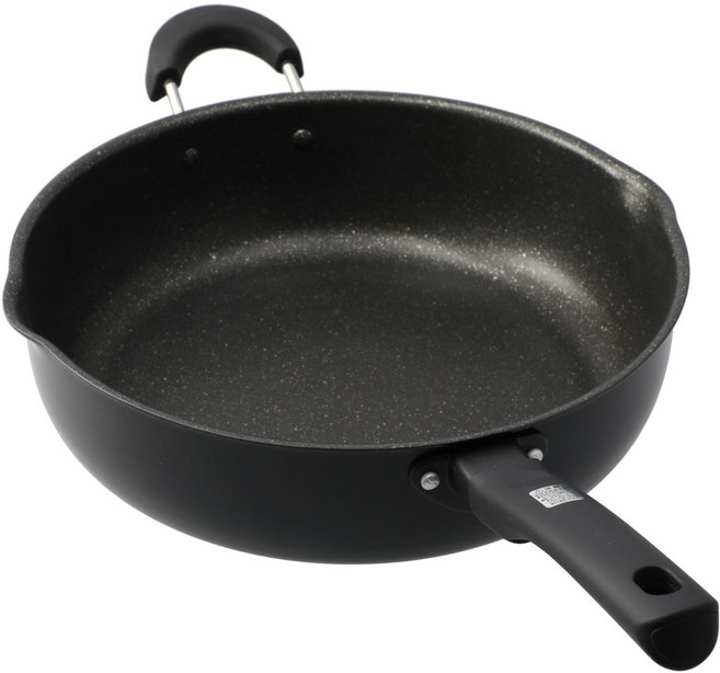 니토리 IH 인덕션 소프트 그립 마블 코팅 다용도 깊은 멀티 프라이팬, 28cm, 1개