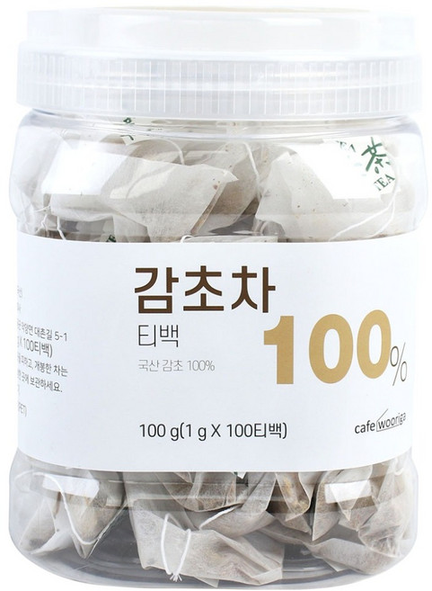 우리가스토리 국산 감초차 티백, 1g, 100개입, 1개