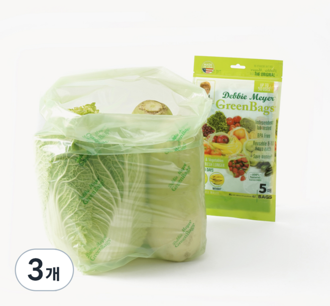 데비마이어 그린백 XL 22.8cm x 17.7cm x 51.3 cm, 특대(XL), 5개입, 3개