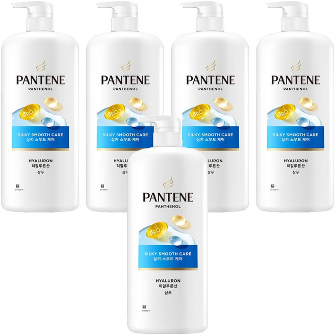 PANTENE 潘婷 絲滑柔順修護洗髮乳, 1.2L, 5個