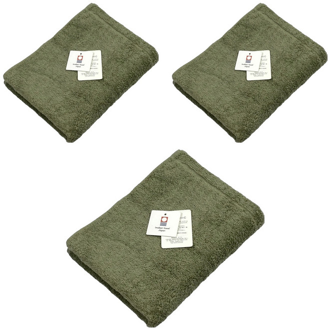 imabari towel 今治毛巾 ORIM QULACHIC 棉紗 85 x 32cm, 森林綠, 3條