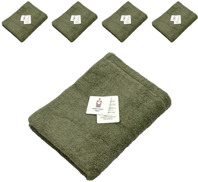 imabari towel 今治毛巾 ORIM QULACHIC 棉紗 85 x 32cm, 森林綠, 5條
