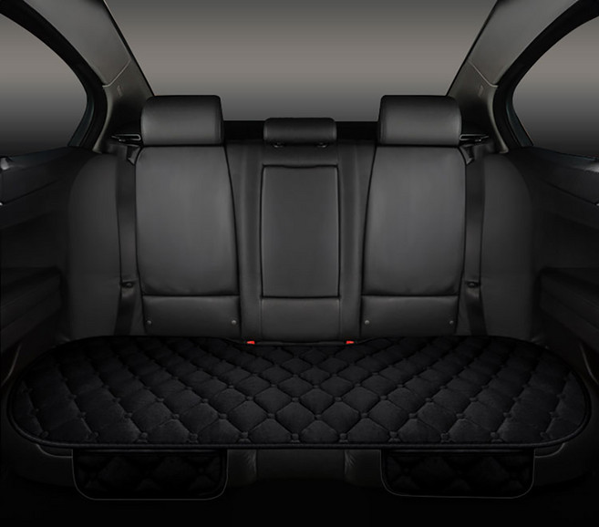 808 차량용 극세사 카 시트 커버 방석, 블랙, 1개