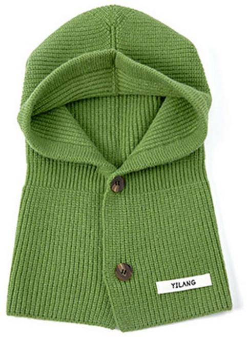 로브로코 여성용 데일리 후드 니트 골프 바라클라바, 그린, 1개