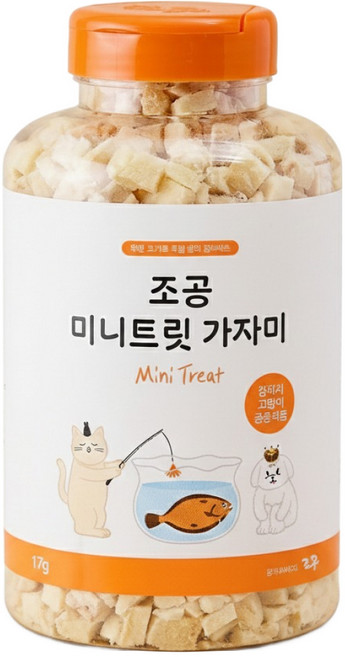 Chogong 朝貢 迷你小凍乾 比目魚 17g 寵物 犬貓適用 真空冷凍乾燥技術 無防腐劑/麩質/肉粉/味精, 1罐