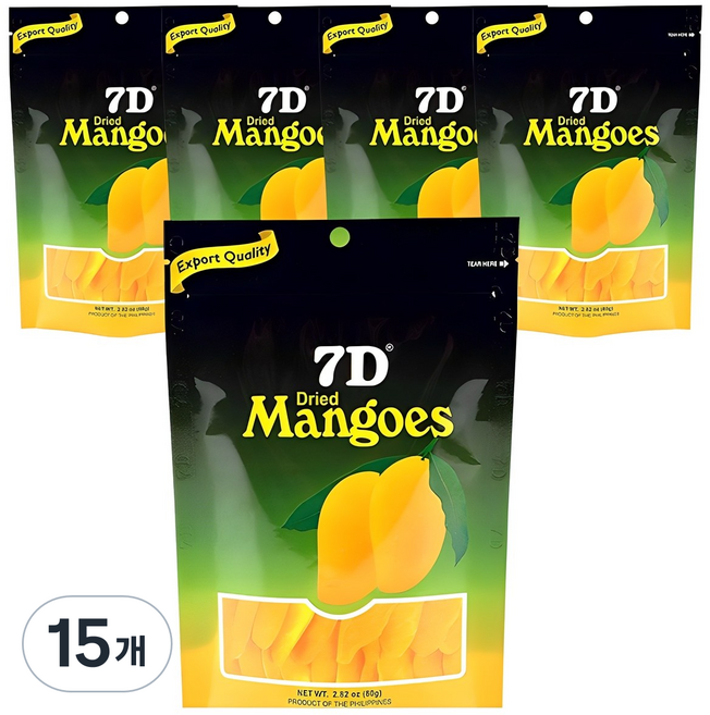 세븐디 7D 건조 망고, 80g, 15개