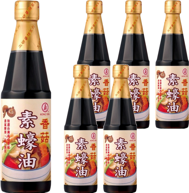 KONG YEN 工研 香菇素蠔油, 560g, 6瓶