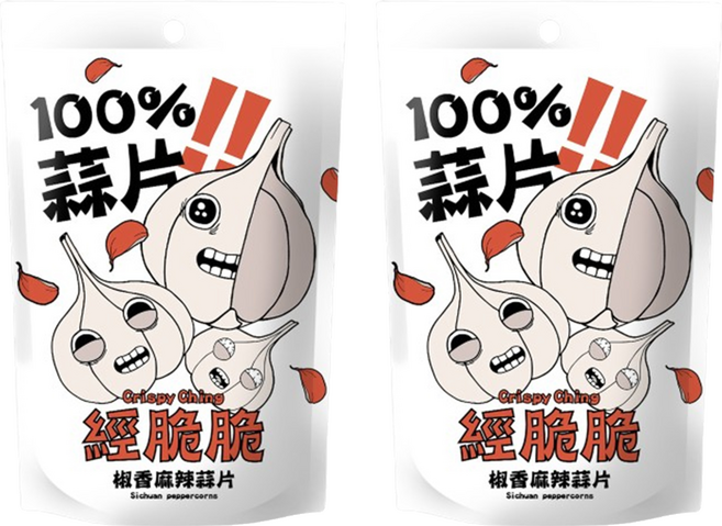 Crispy Ching 經脆脆 100%蒜片 椒香麻辣, 35g, 2包