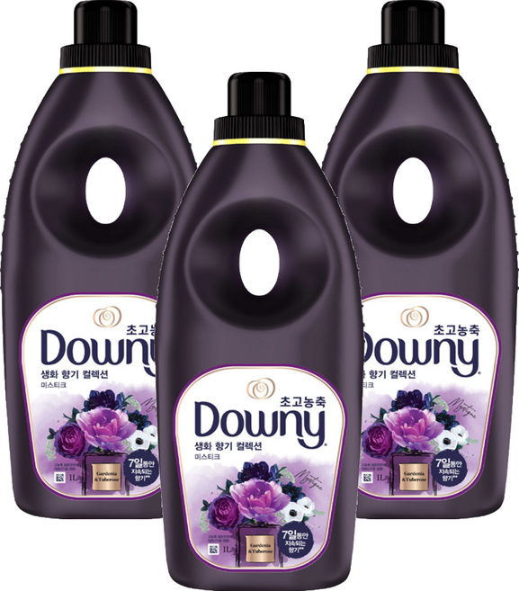 Downy 香氛衣物柔軟精 神秘麝香, 1.05L, 3瓶