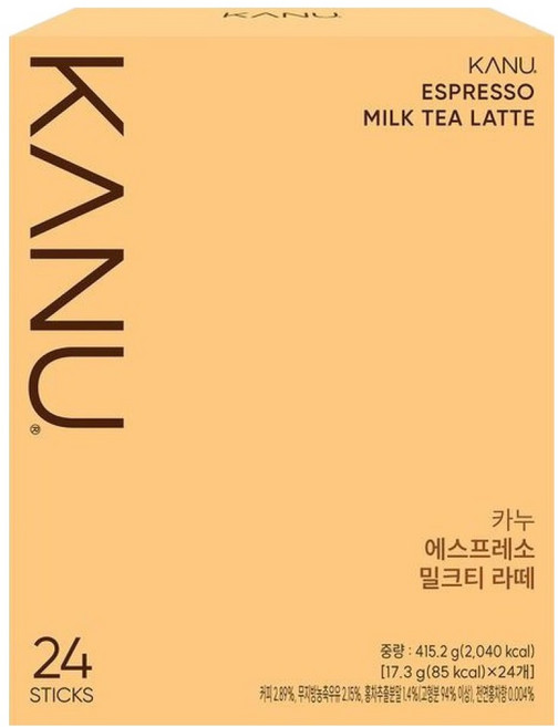 KANU 紅茶拿鐵咖啡, 17.3g, 24條, 1盒