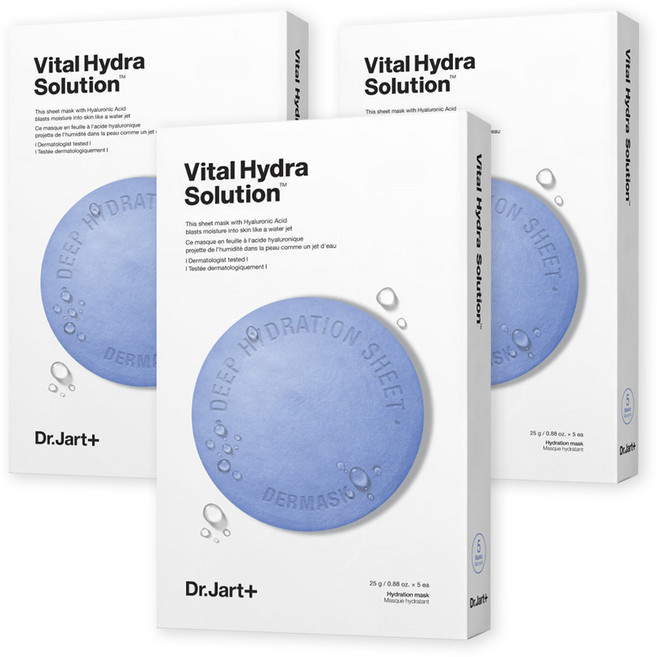 닥터자르트 더마스크 바이탈 하이드라 솔루션 시트, 5개입, 3개