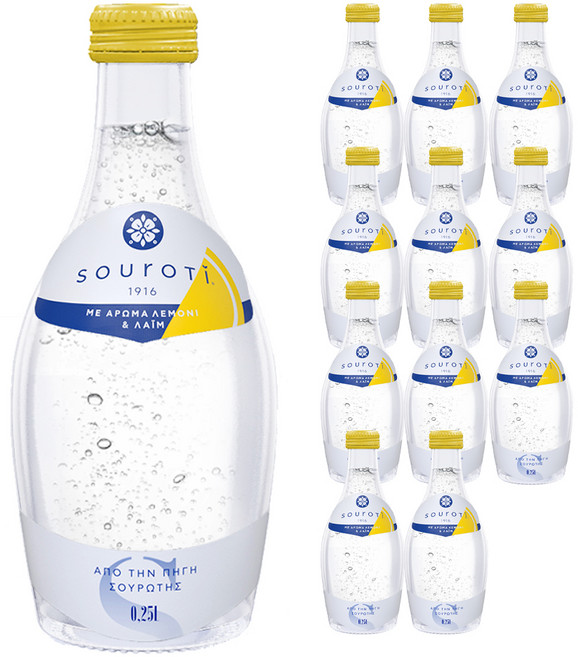 夏洛特蘇打水檸檬和青檸味, 250毫升, 12個