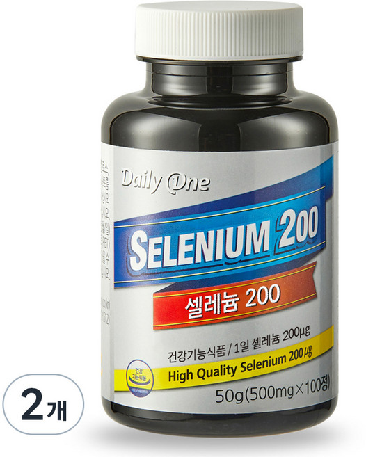 데일리원 셀렌 200, 100정, 2개