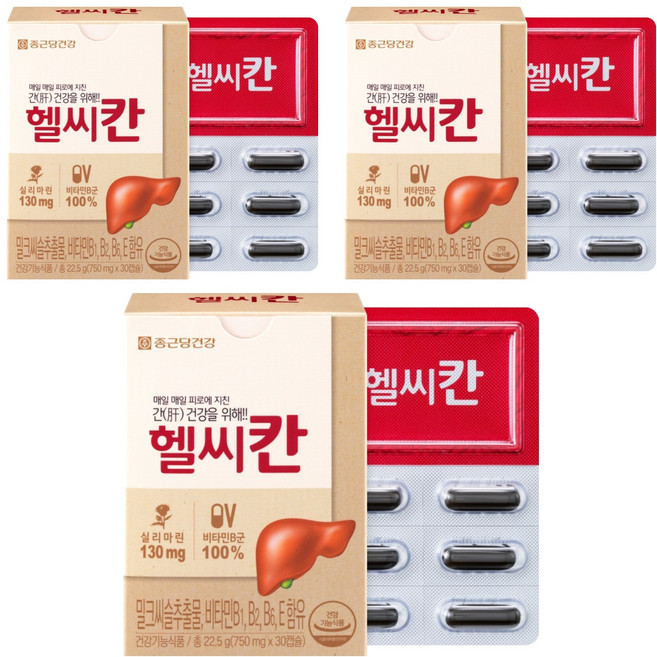 종근당건강 헬씨칸, 30정, 3개