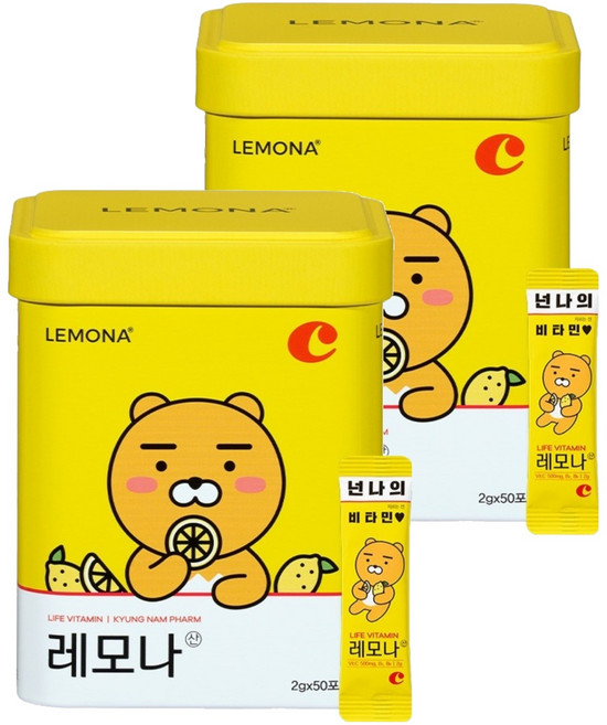 레모나산 카카오프렌즈 비타민C 50포, 100g, 2개