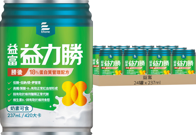 益富 益力勝 勝後18%蛋白質管理配方, 237ml, 24瓶