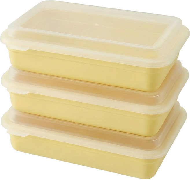 LocknLock 樂扣樂扣 DosiLock系列 便當盒 600ml, 黃色, 3個