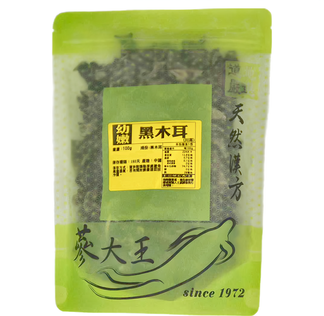 蔘大王 幼嫩黑木耳/川耳, 100g, 1包