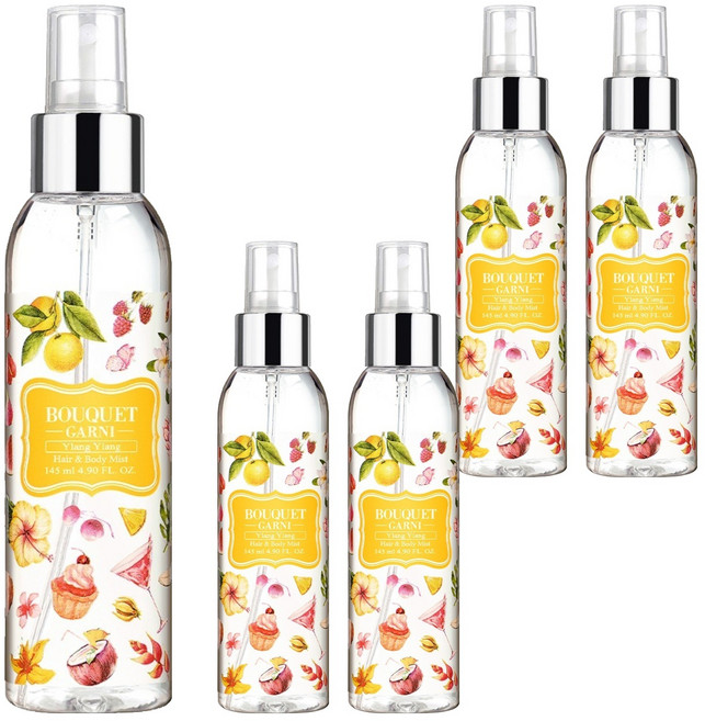 부케가르니 프레그런스드 헤어 앤 바디미스트 일랑일랑, 145ml, 5개