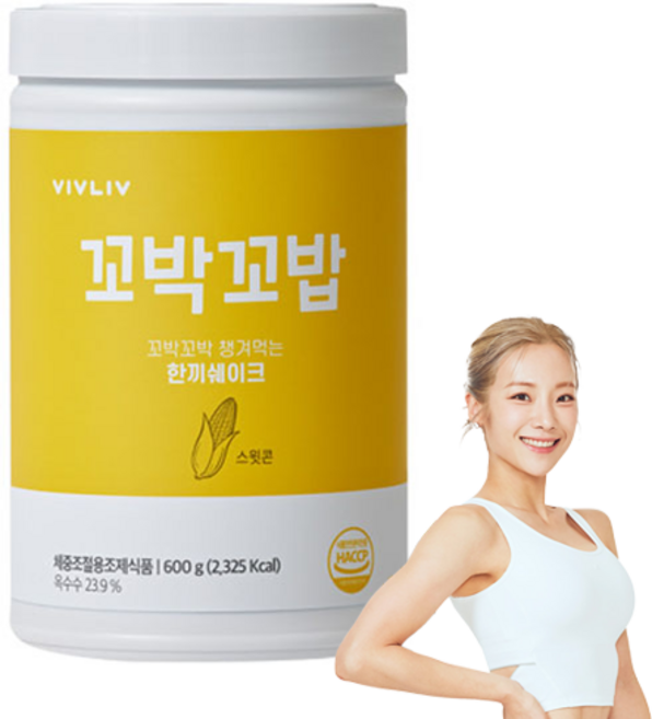 비브리브 꼬박꼬밥 한끼쉐이크 스윗콘맛, 600g, 1개