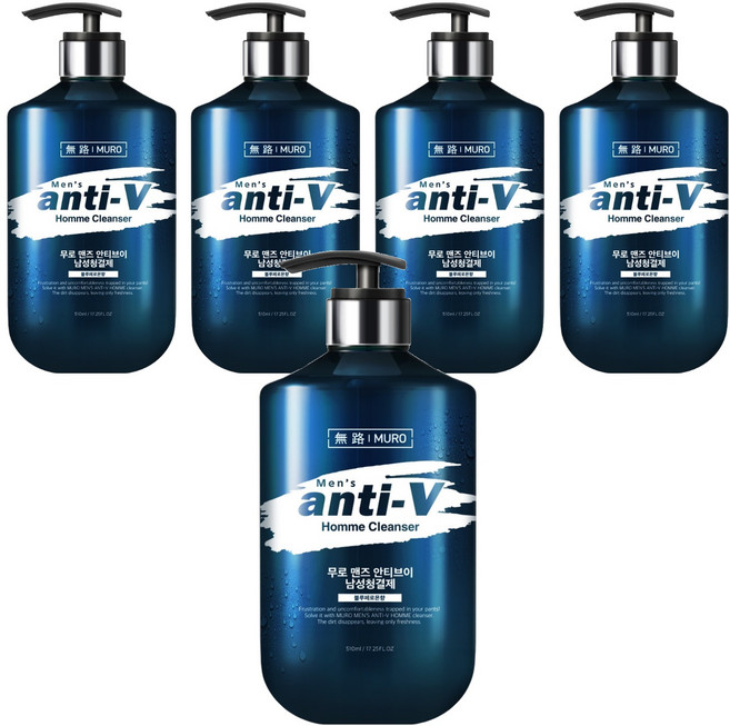 무로 맨즈 안티브이 남성청결제 블루페로몬향, 510ml, 5개