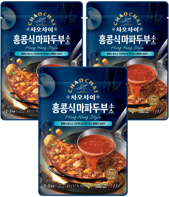차오차이 홍콩식 마파두부 소스, 150g, 3개