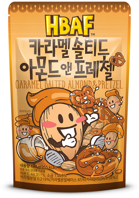 바프 카라멜 솔티드 아몬드 앤 프레첼, 190g, 1개