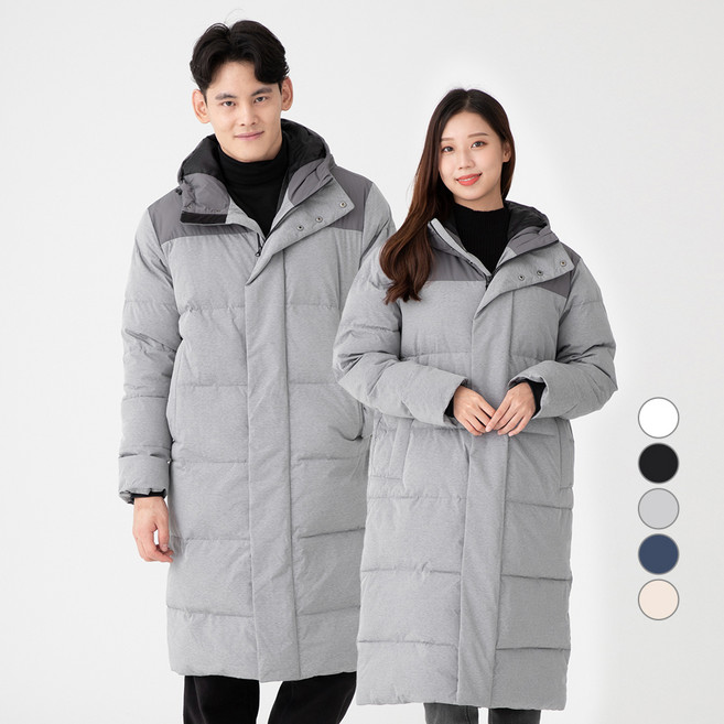 Caret 男女通用長版拼色連帽外套