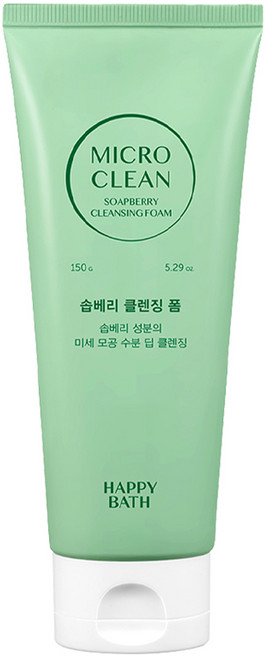 해피바스 마이크로클린 솝베리 클렌징폼, 150g, 1개