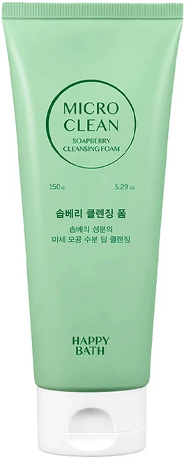 해피바스 마이크로클린 솝베리 클렌징폼, 150g, 1개 - 쿠팡