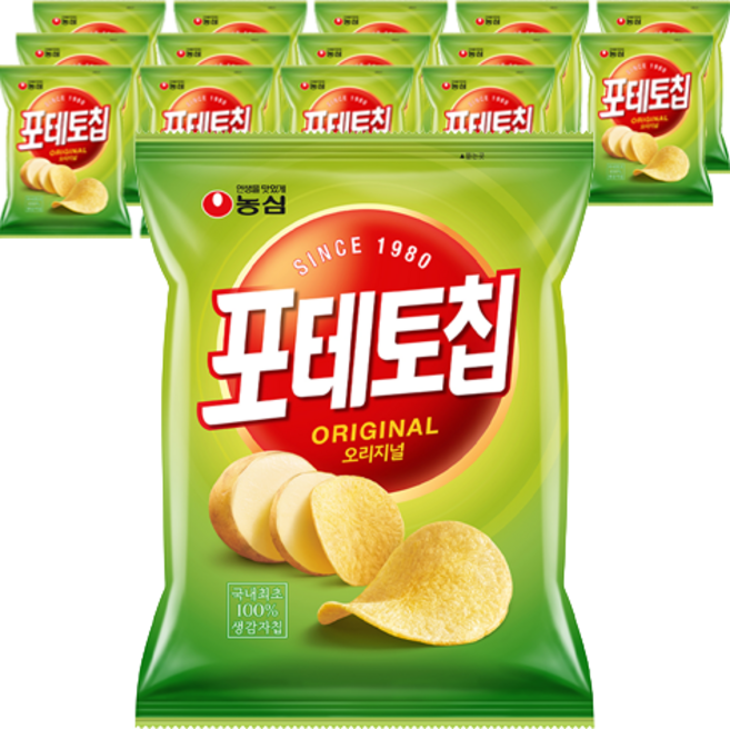 포테토칩 오리지널, 110g, 15개