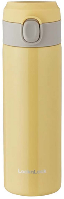 LocknLock 樂扣樂扣 Daily Pop系列彈蓋式保溫瓶, 香蕉黃色, 350ml, 1個
