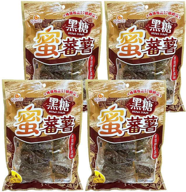 Chiao-E 巧益 蜜蕃薯 黑糖 全素, 200g, 4袋