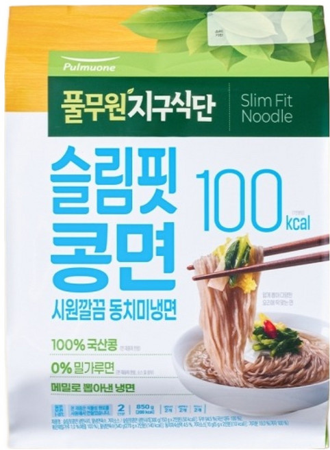 지구식단 100kcal 슬림핏콩면 시원깔끔 동치미냉면, 850g, 1개
