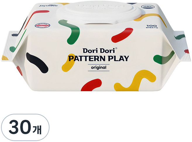 도리도리 패턴플레이 오리지널 아기물티슈 캡형, 30개, 100매, 55g