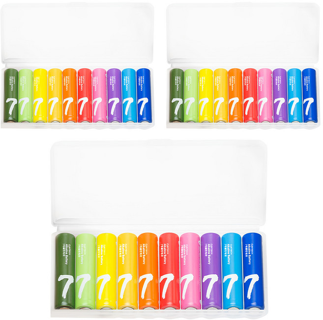 Cuktech 鹼性電池 4號AAA B07/乾電池/電池盒收納, 10顆, 3盒