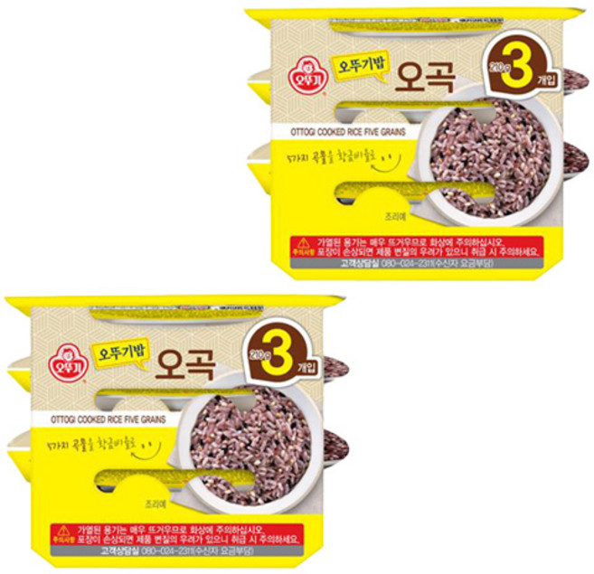 오뚜기 맛있는 밥 오곡, 210g, 6개