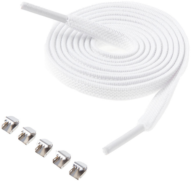 캐럿 무매듭 똑딱이 메탈 클립 고무줄 신발끈 (신발끈 8개입 4켤레용)