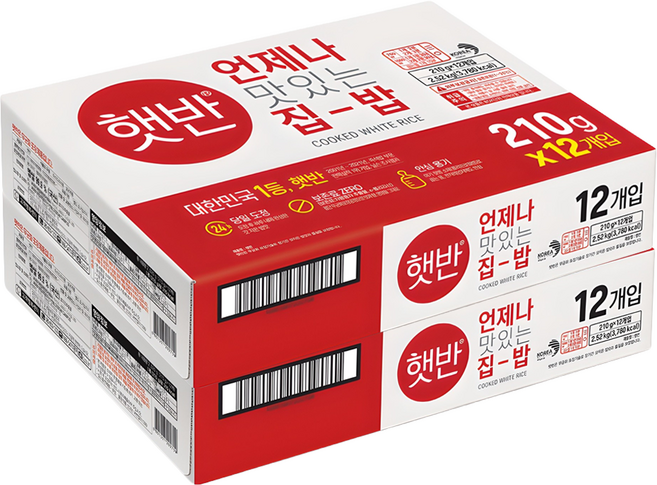 햇반 백미밥, 210g, 24개