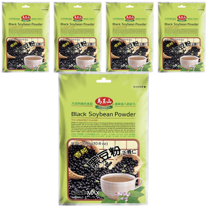 馬玉山 黑豆粉, 300g, 5包