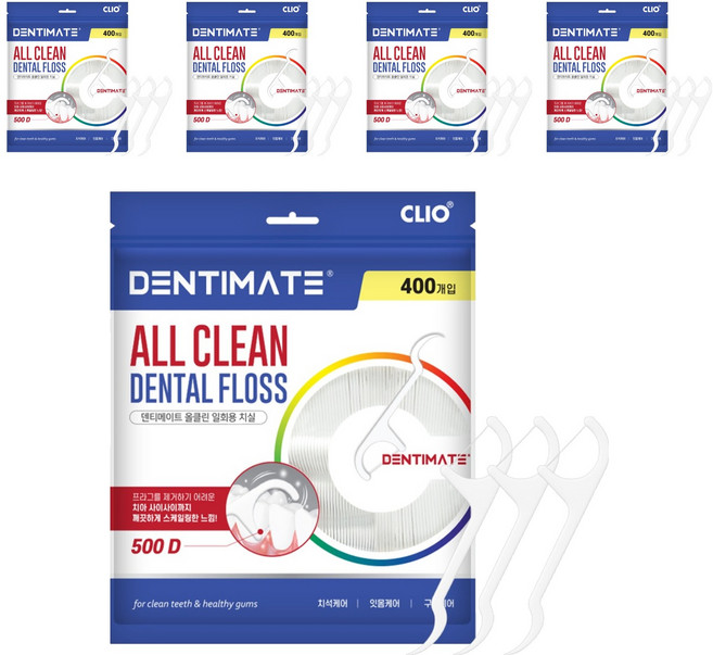 크리오 덴티메이트 올클린 일회용치실, 80mm, 400개입, 5개