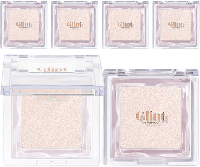 Glint 바이 바디보브 하이라이터 2.3g, 04밀키문, 5개